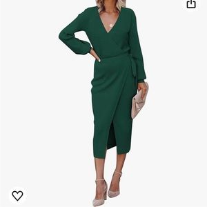 Brand New Green Sweater Cocktail Dress